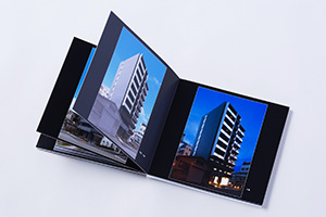 竣工アルバム（ソフトカバー 197SQ）扇形見開きのサムネイル