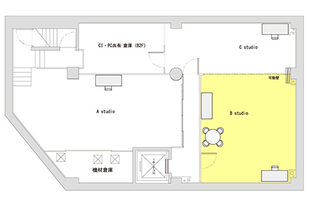 Bスタジオ 間取り図